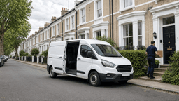 London Plumbing Supplies van delivering an order on a London street