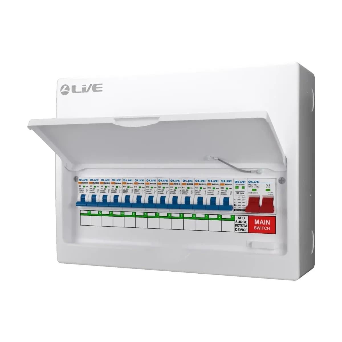 18 Way + 100A Main Switch + 2 X 63A RCD