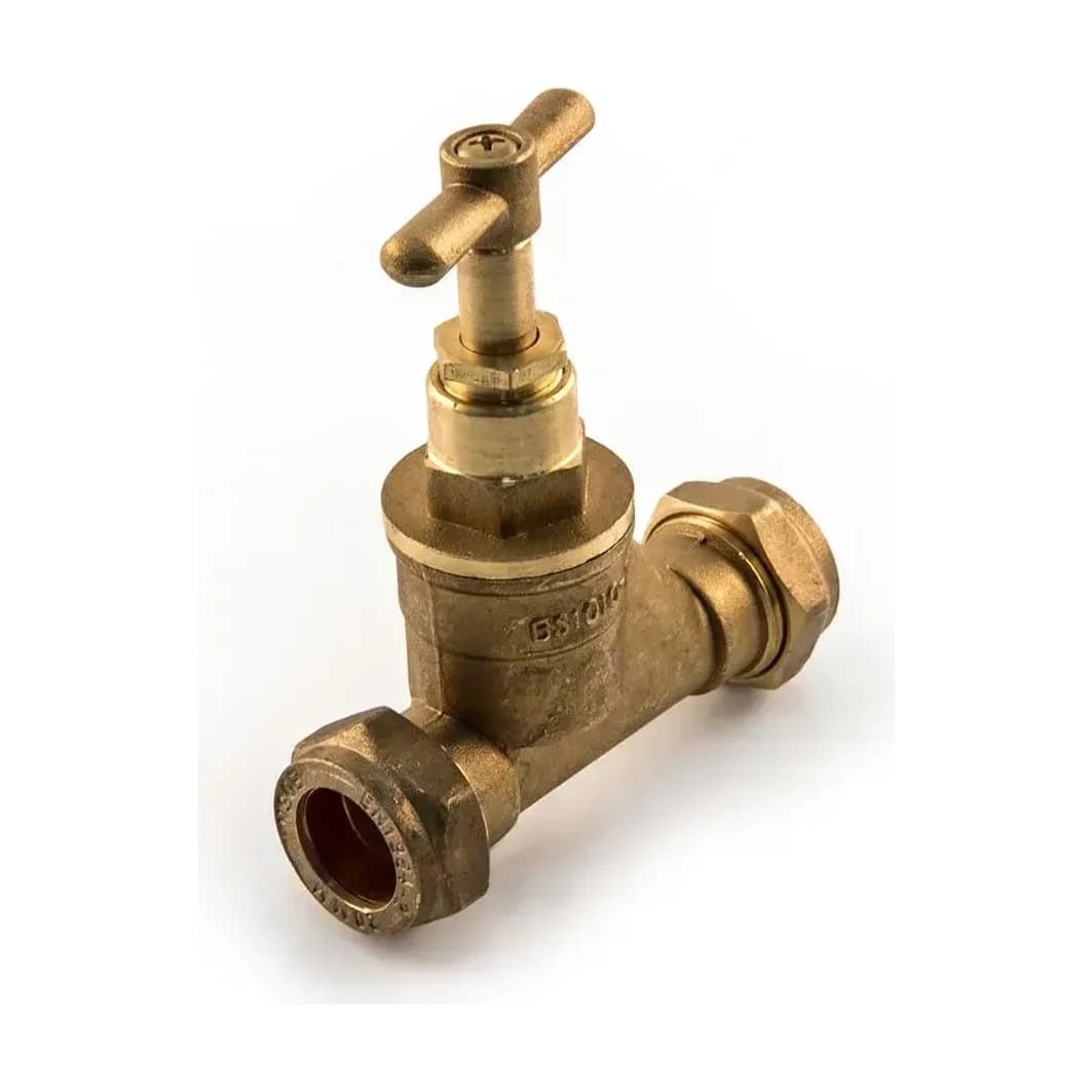 Stop Cock Brass - 25mm MDPE