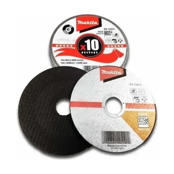 Makita 115mm Stainless Steel Cutting Discs, Pack of 10