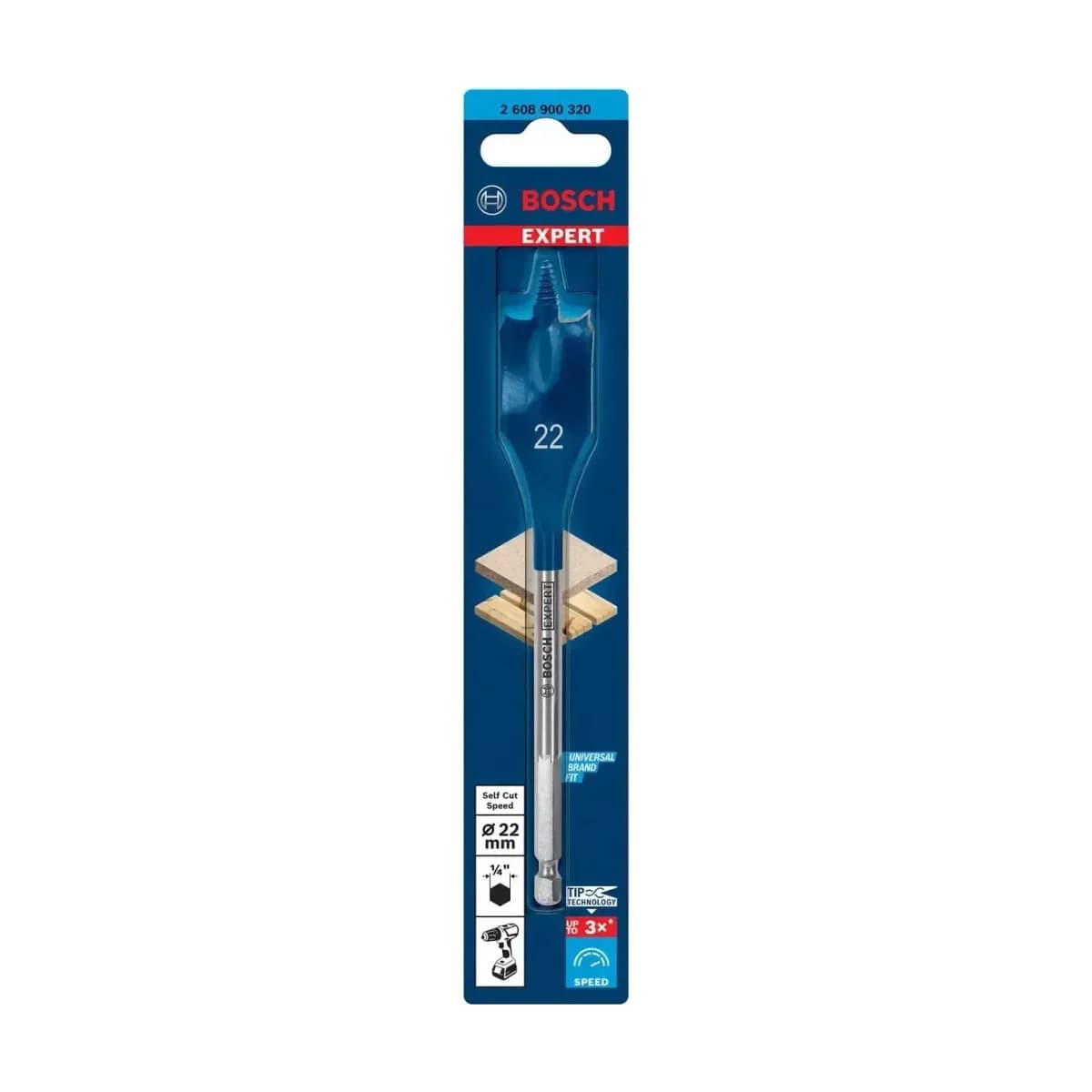 Bosch Expert SelfCut Speed Spade Bit, 22mm x 152mm