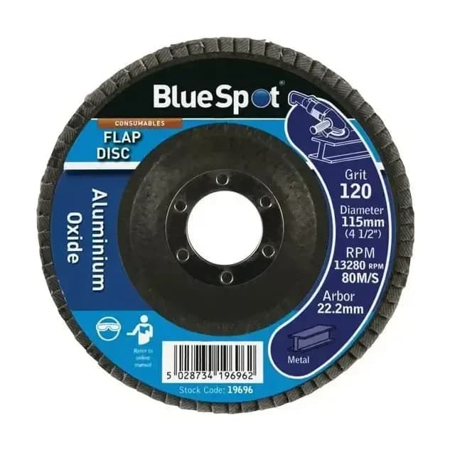 BlueSpot Tools Sanding Flap Disc 115mm, 120 Grit