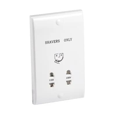 Shaver Socket 110/240V Dual Slim 20va