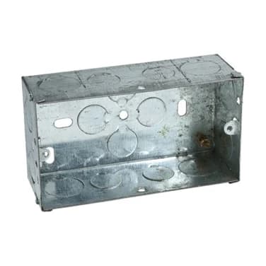 Metal Box Socket 35mm Twin