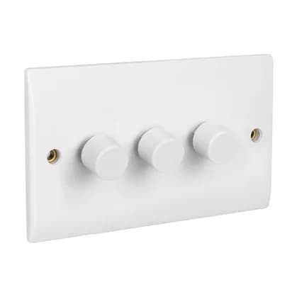 LED Dimmer 3G 2W 150W Push Flat Moul