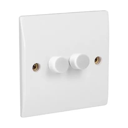 LED Dimmer 2G 2W 150W Push Flat Moulded