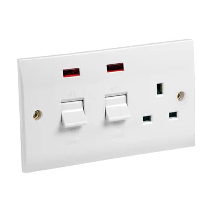 Cooker Switch SKT 45A DP + Neon Flat MLD