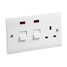Cooker Switch SKT 45A DP + Neon Flat MLD