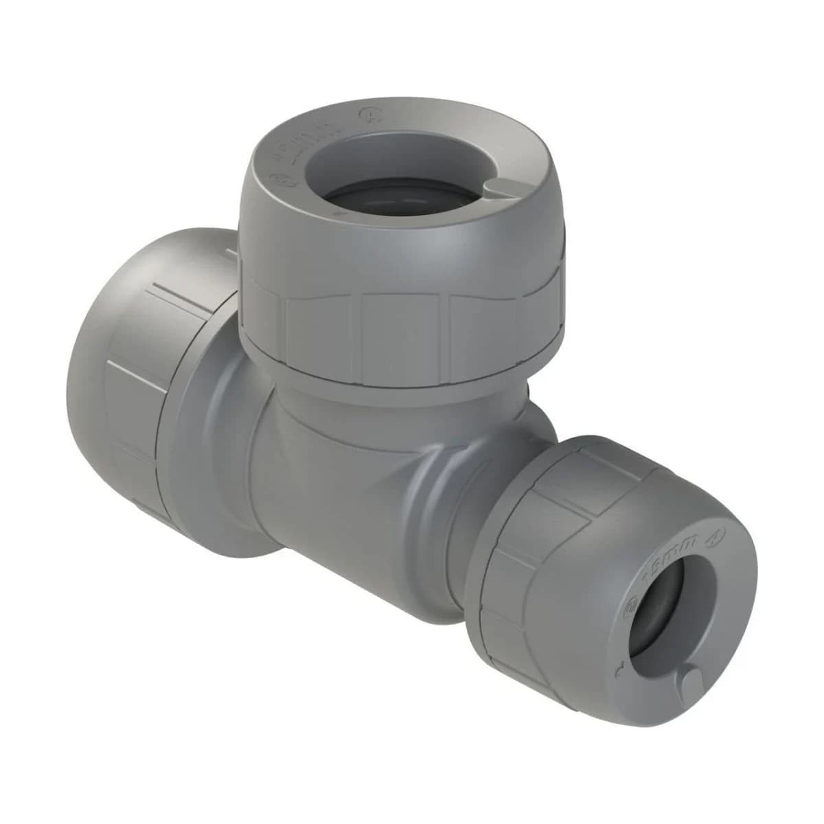 Polypipe Polyplumb Reduced Tee Grey 22x15x22mm PB1422