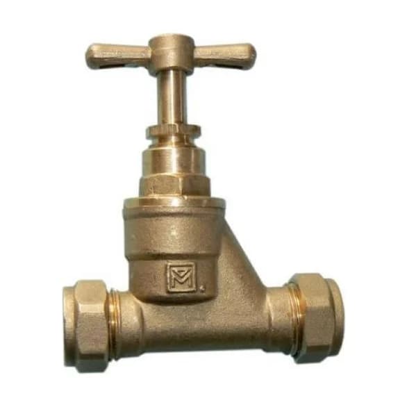 Plumbright Compression Stop Cock 54mm DZR - BS1010