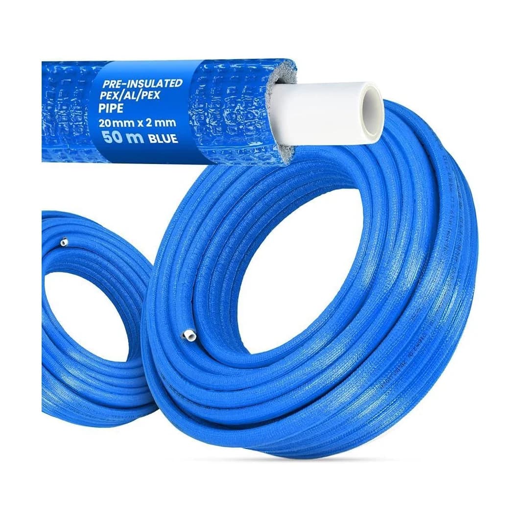Multilayer Pre Insulated PEX Pipe Coil for Water Supply & Heating Systems Red/Blue