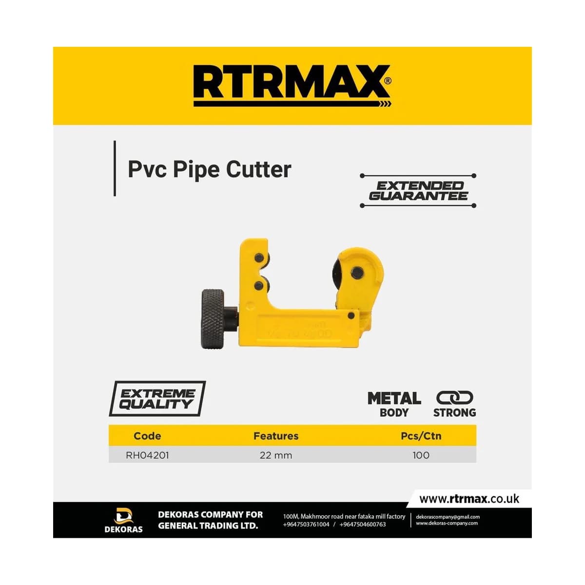 Rtrmax PVC Pipe Cutter