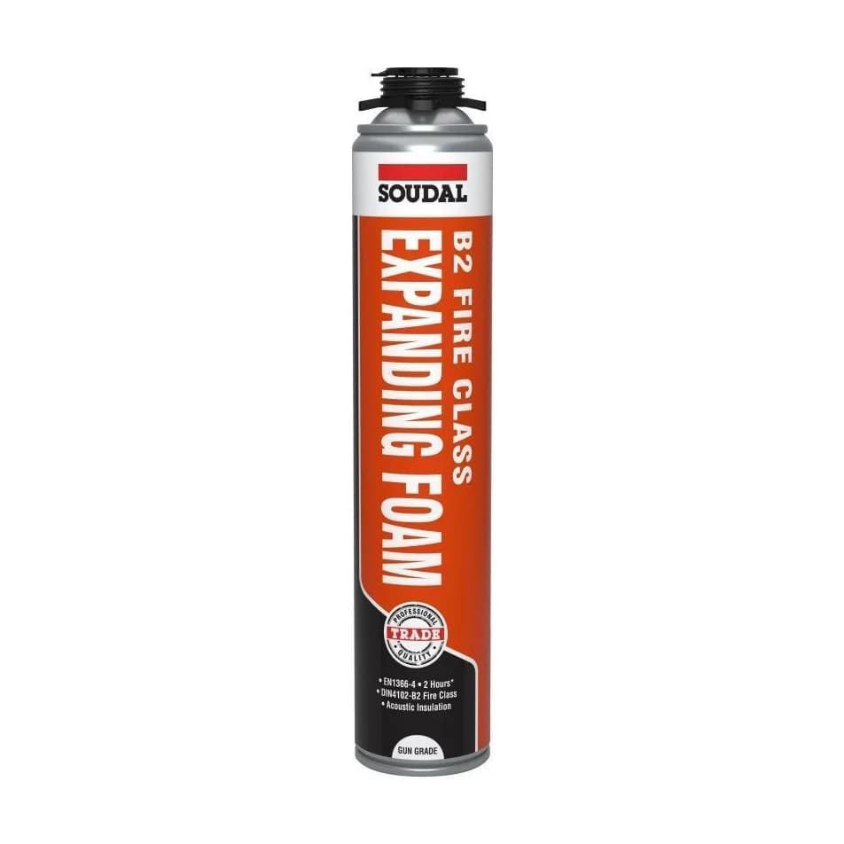Soudal Trade B2 Fire & Acoustic Expanding Foam Gun Grade 750ml