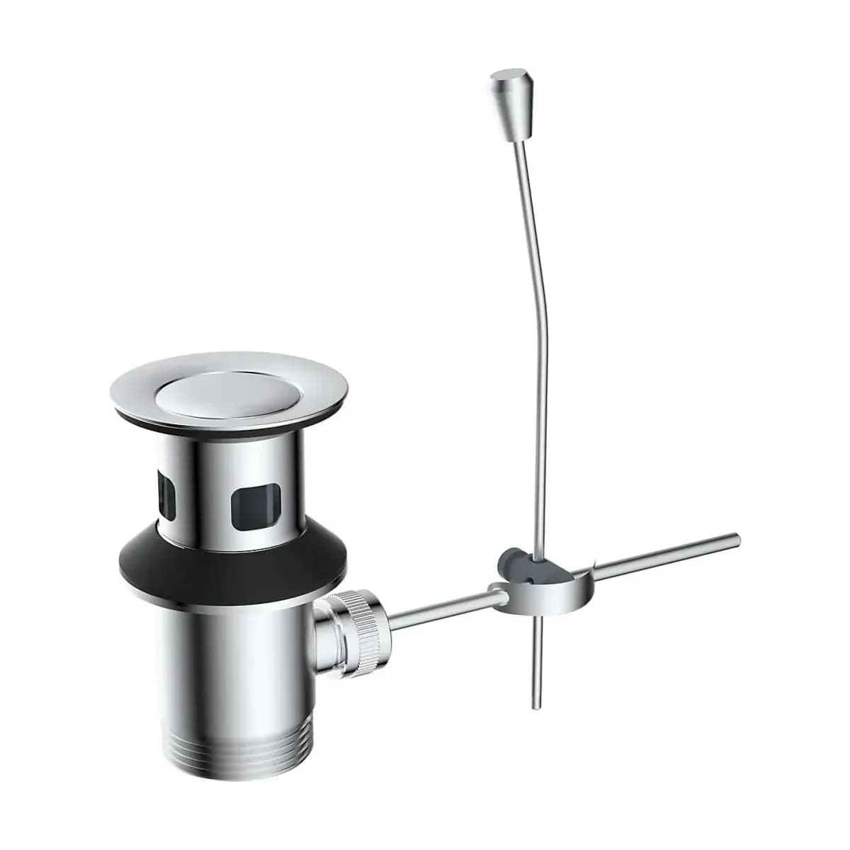 Chrome Push Pull Rod Lever Pop Up Plug