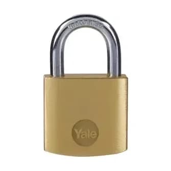 Yale 30mm Brass Padlock with Double Locking for Ultimate Security