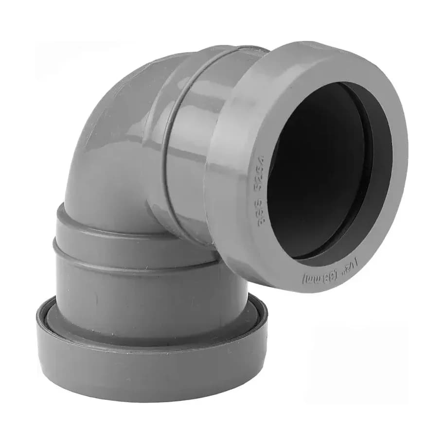 Push Fit Waste 90 Knuckle Bend Grey 32mm