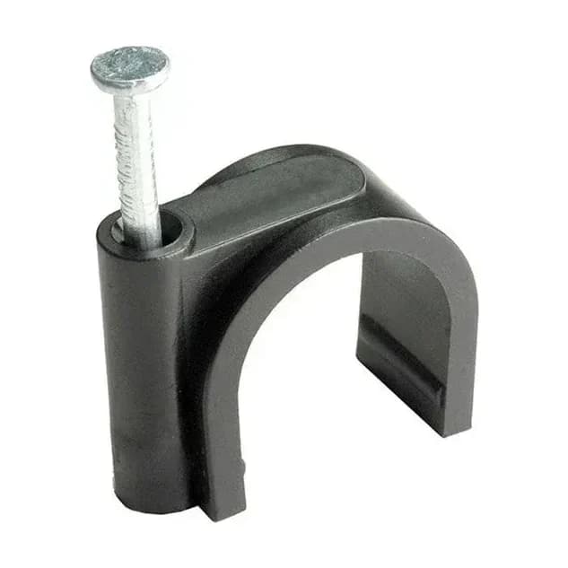 19mm Masonry Nail Pipe Clips Black