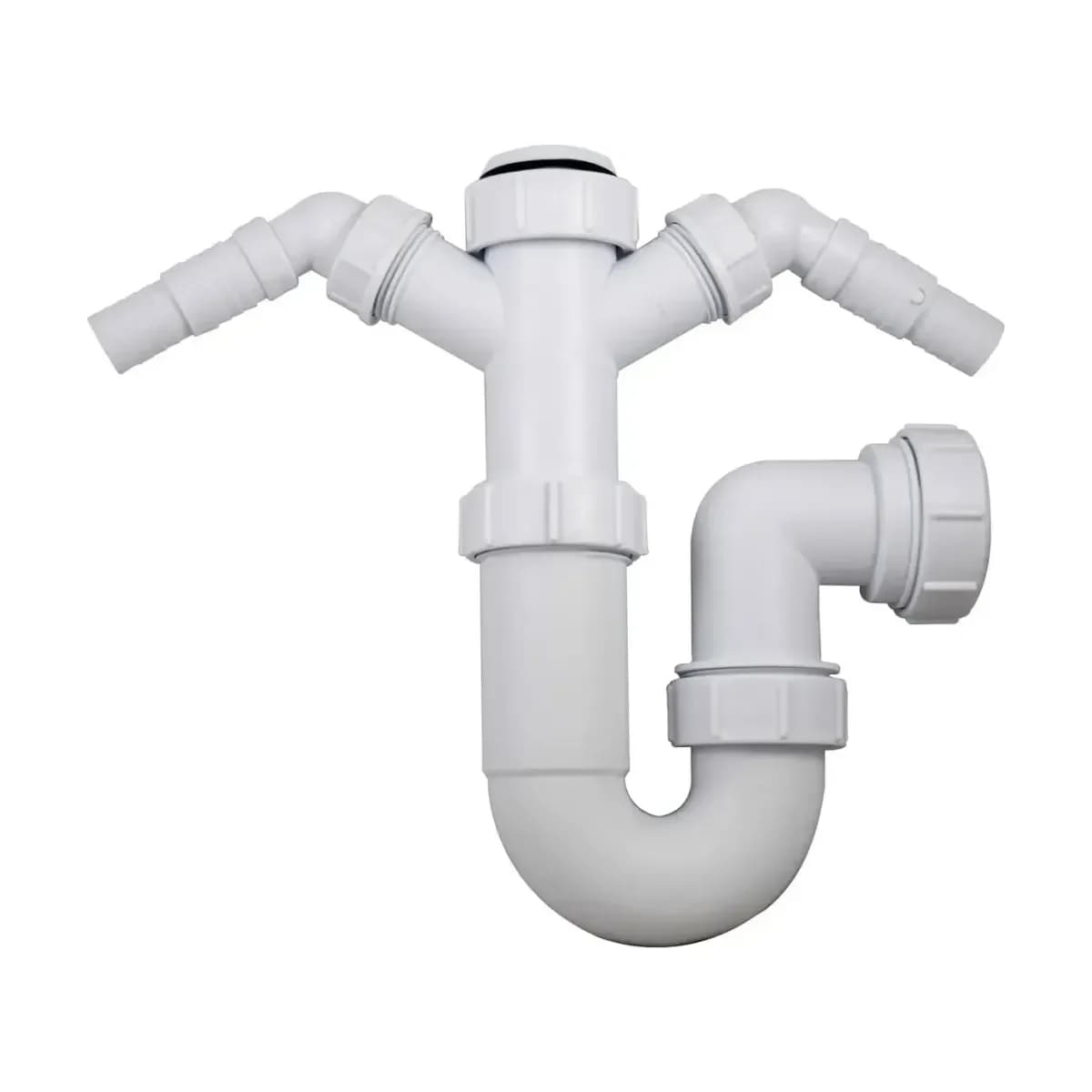 1 1/2" x 75mm Swivel P Trap with Twin 135°