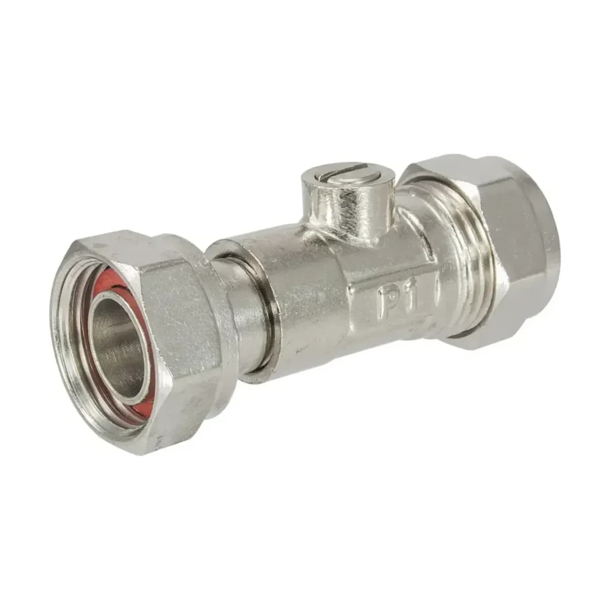 15mm x 1/2" Service Valve Straight - Chrome