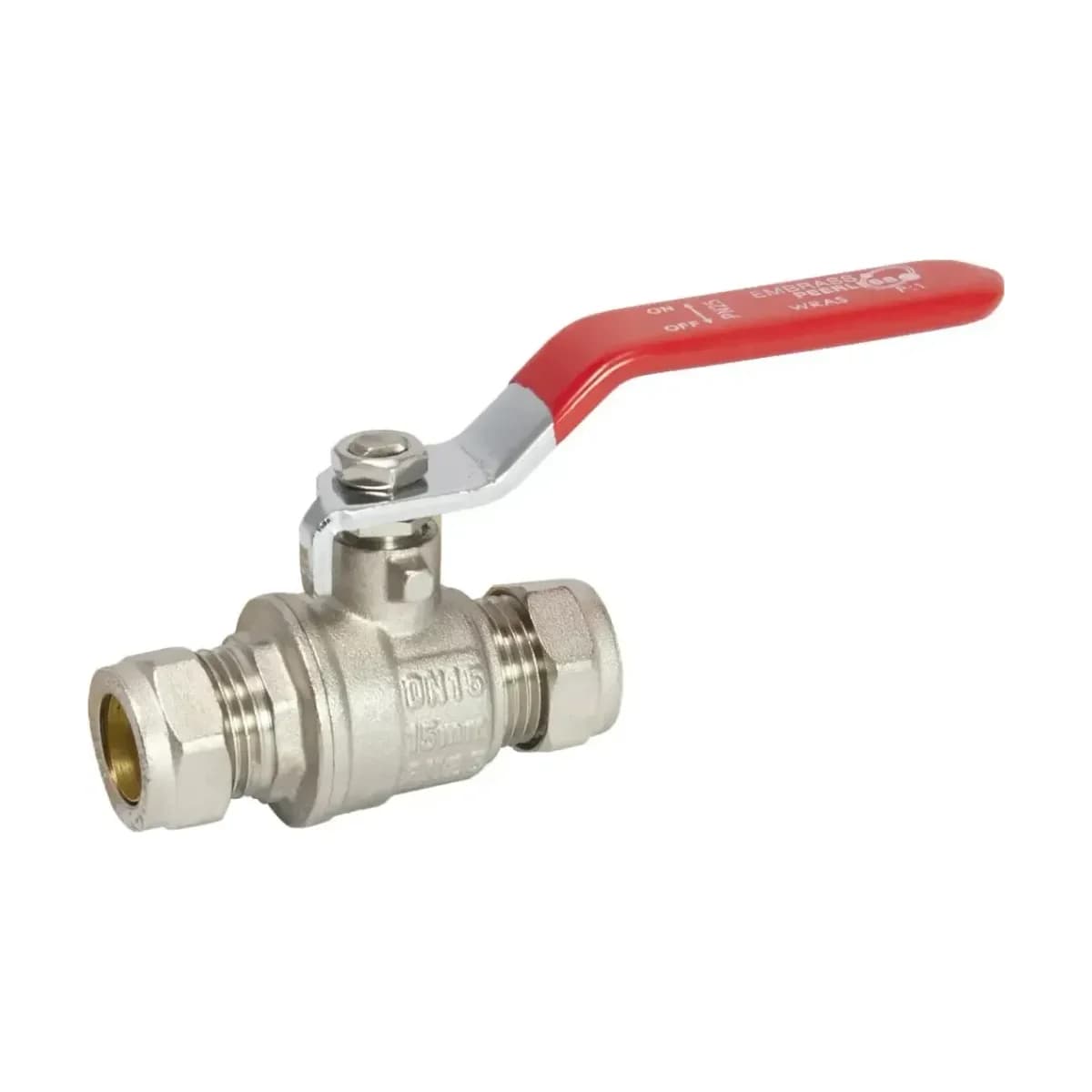 Red Compression Lever Ball Valve