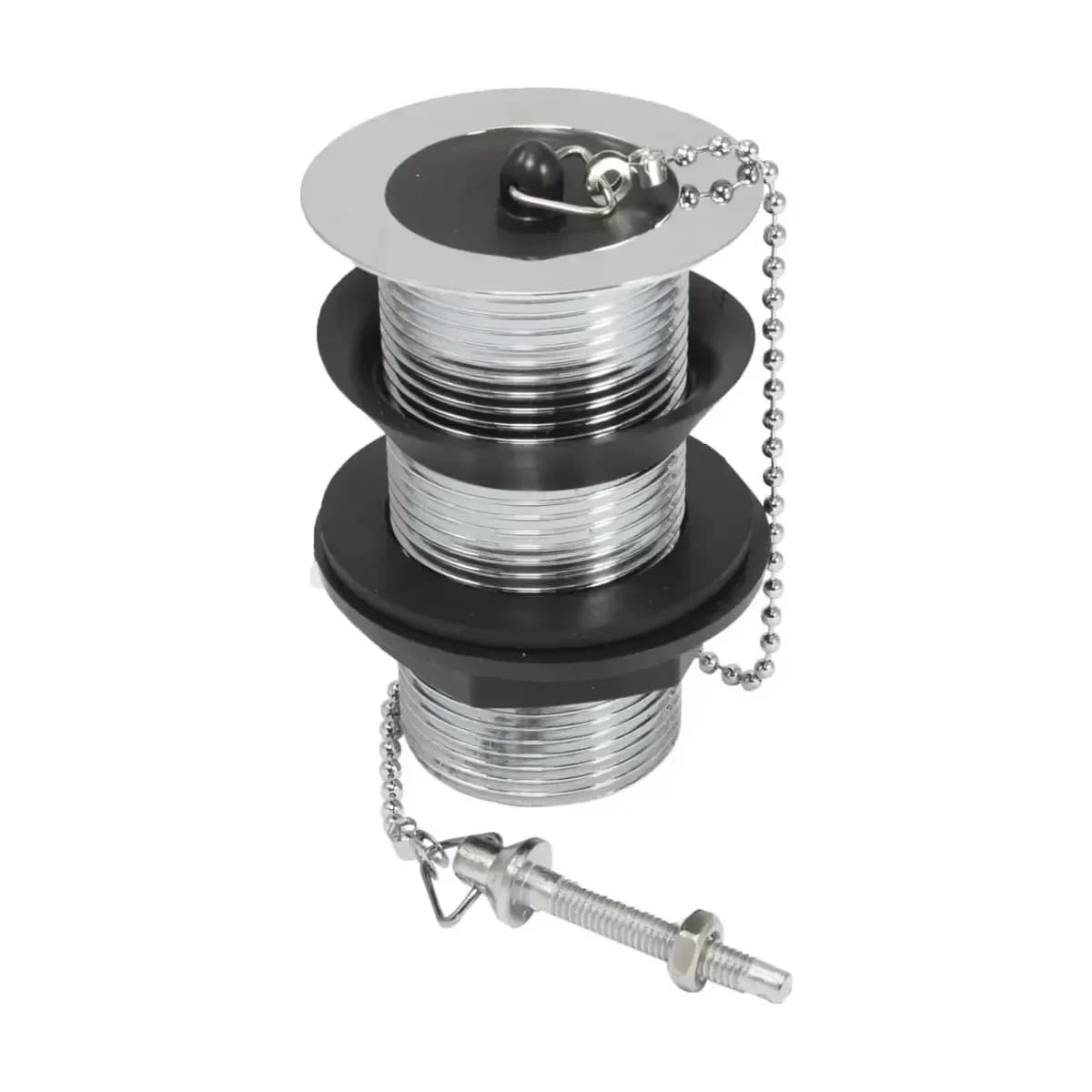 Unslotted Poly Plug Basin Waste (chrome)