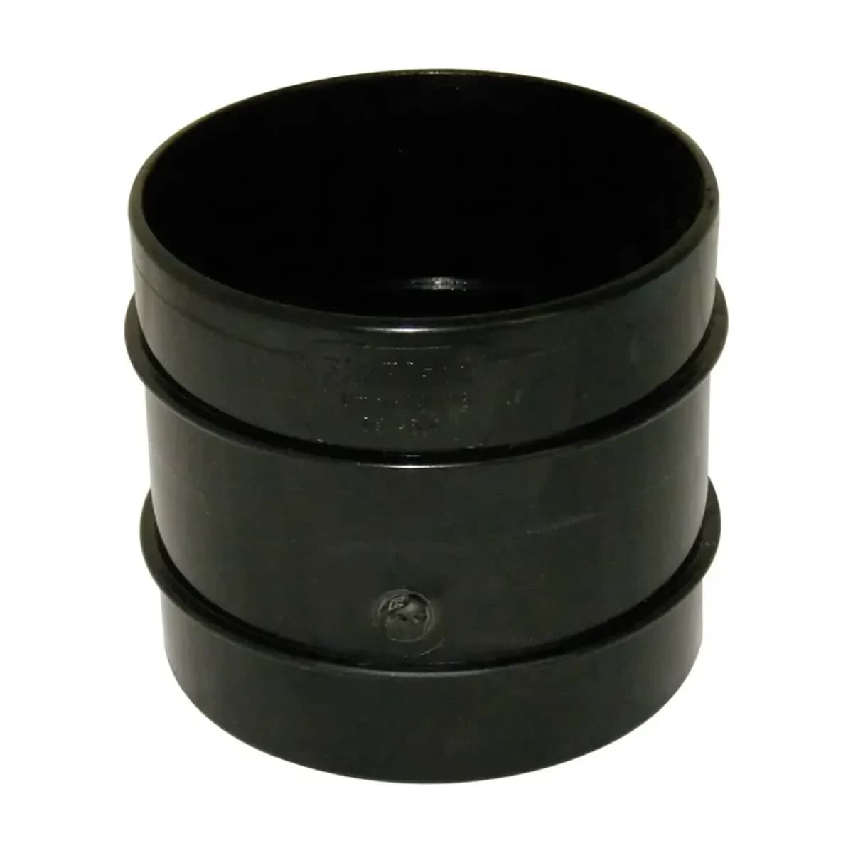 FloPlast Soil - 110mm Solvent PVC-U Double Socket Coupling - Black