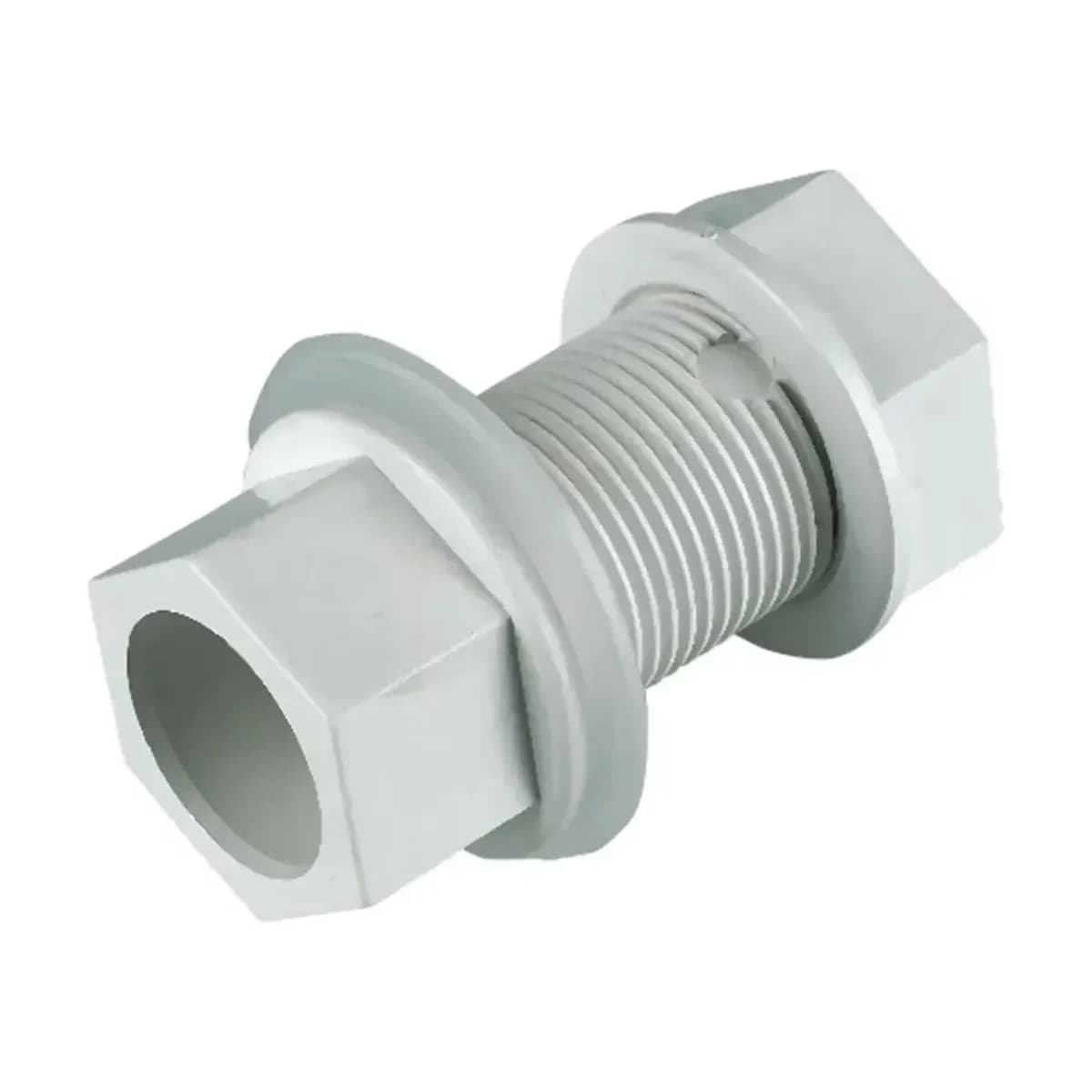 3/4" Overflow Tank Connector STR White