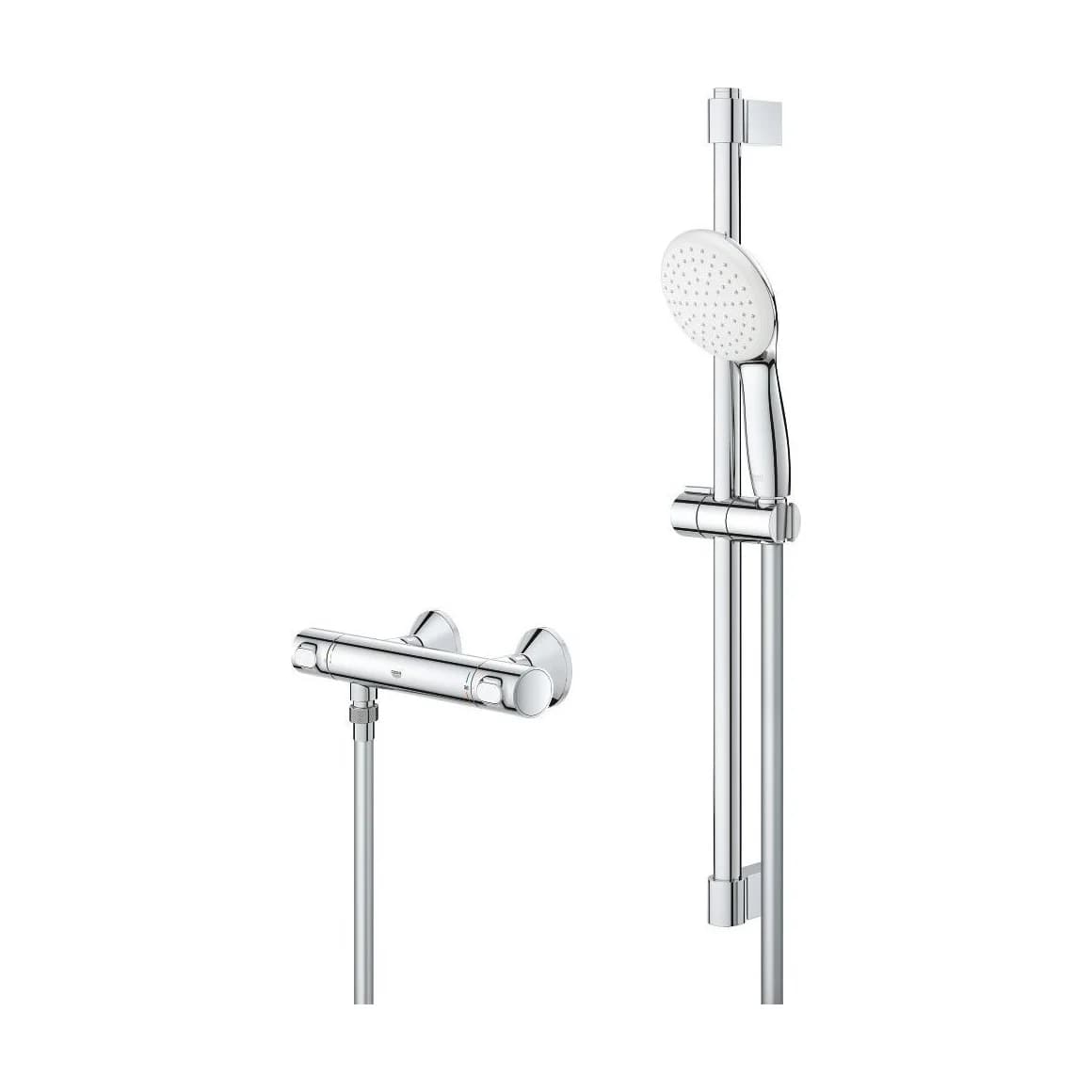 GROHE Grohtherm 500 thermostatic shower set with 600mm rail 34806001