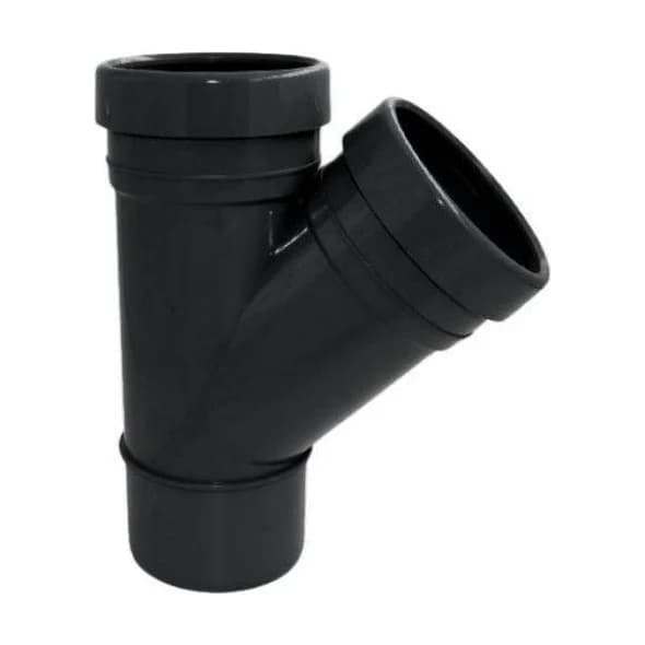 Pushfit 135° Double Socket Branch 110mm - Black