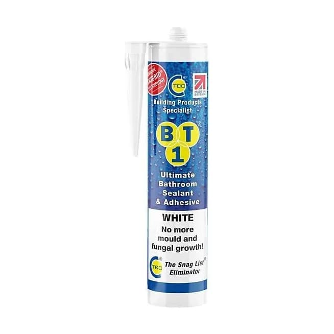 BT1 Ultimate Bathroom Adhesive & Sealant 290ml White