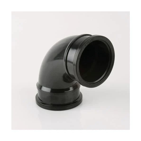 Pushfit 110mm 92° Double Socket Bend (Black & Grey)