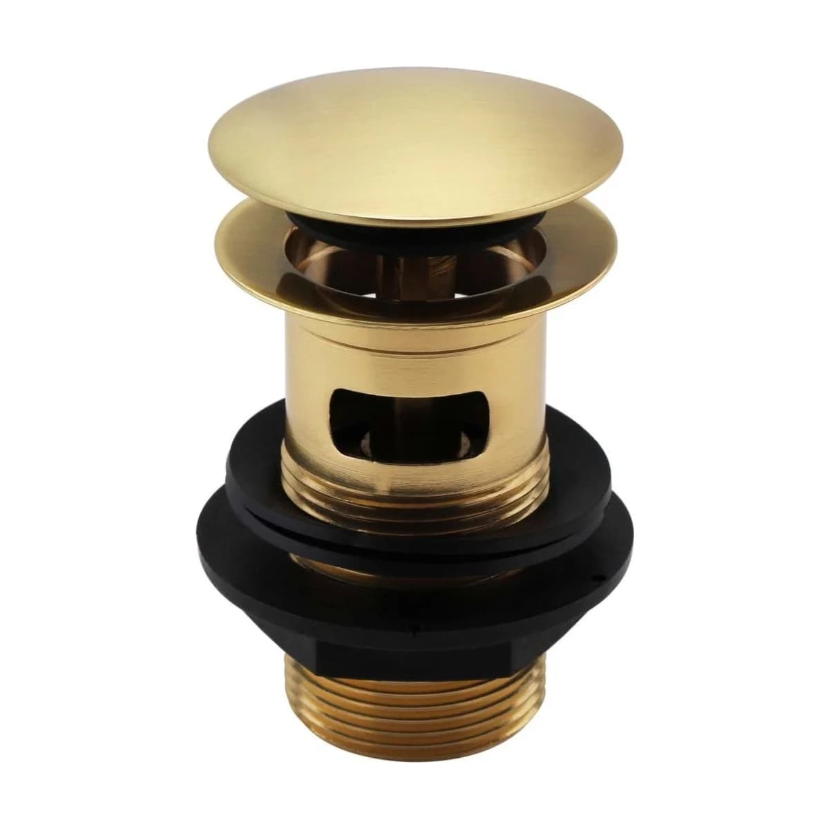 Basin Clicker Waste(Slotted)BrushedBrass