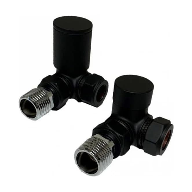 Towel Rail - Black Corner Twin Valve Design
