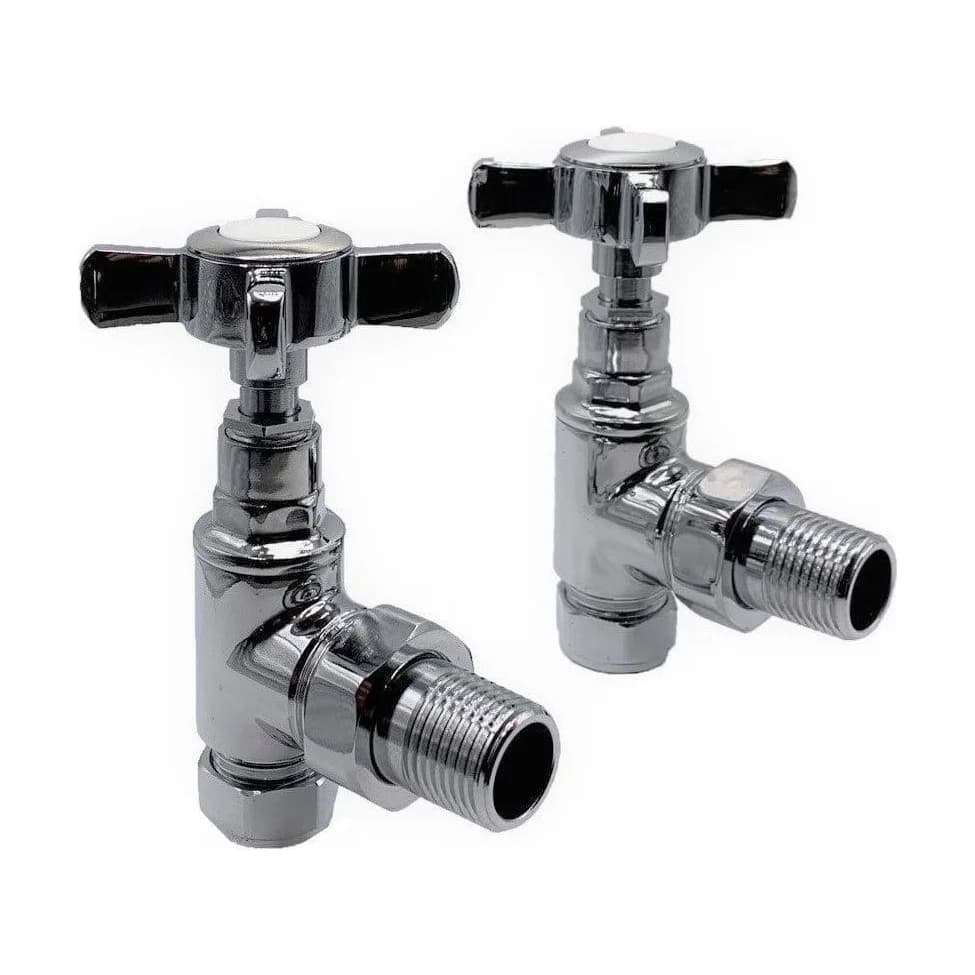Cross Head Radiator Valve Angled