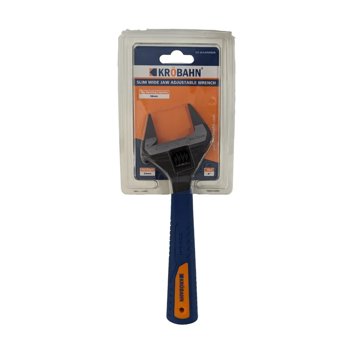 Slim Wide Jaw Adjustable Wrenches 8"