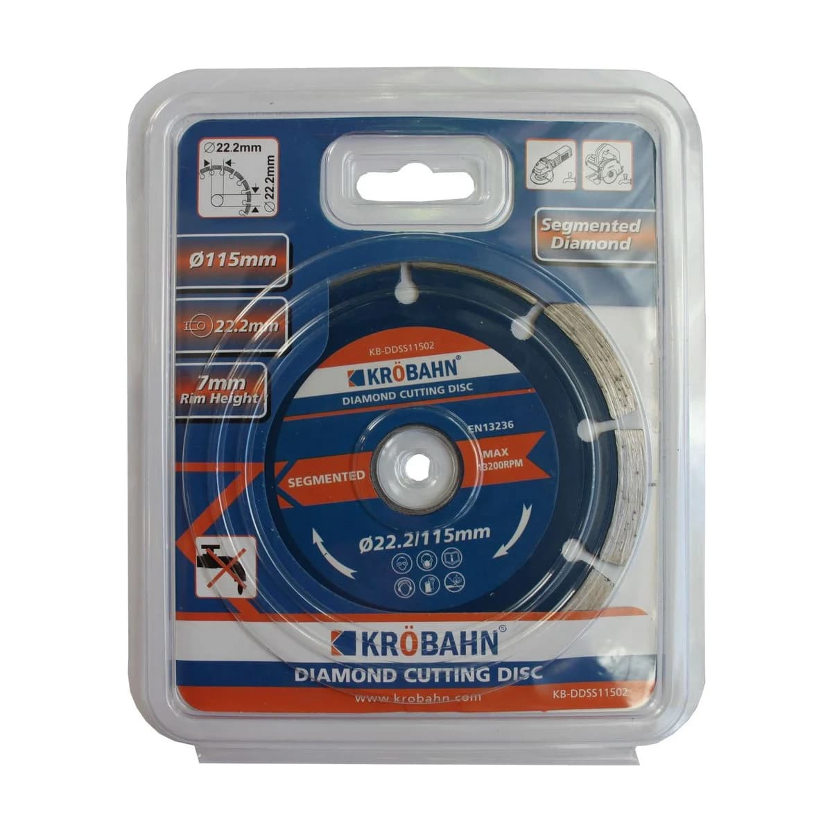 Segmented Diamond Cutting Disc - 115x22.