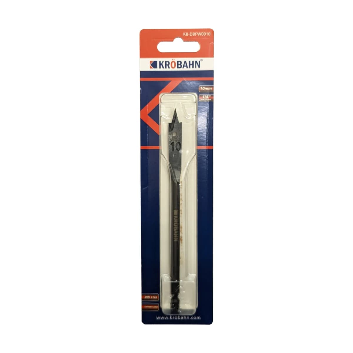 Krobahn Flat Wood Drill Bit 10mm