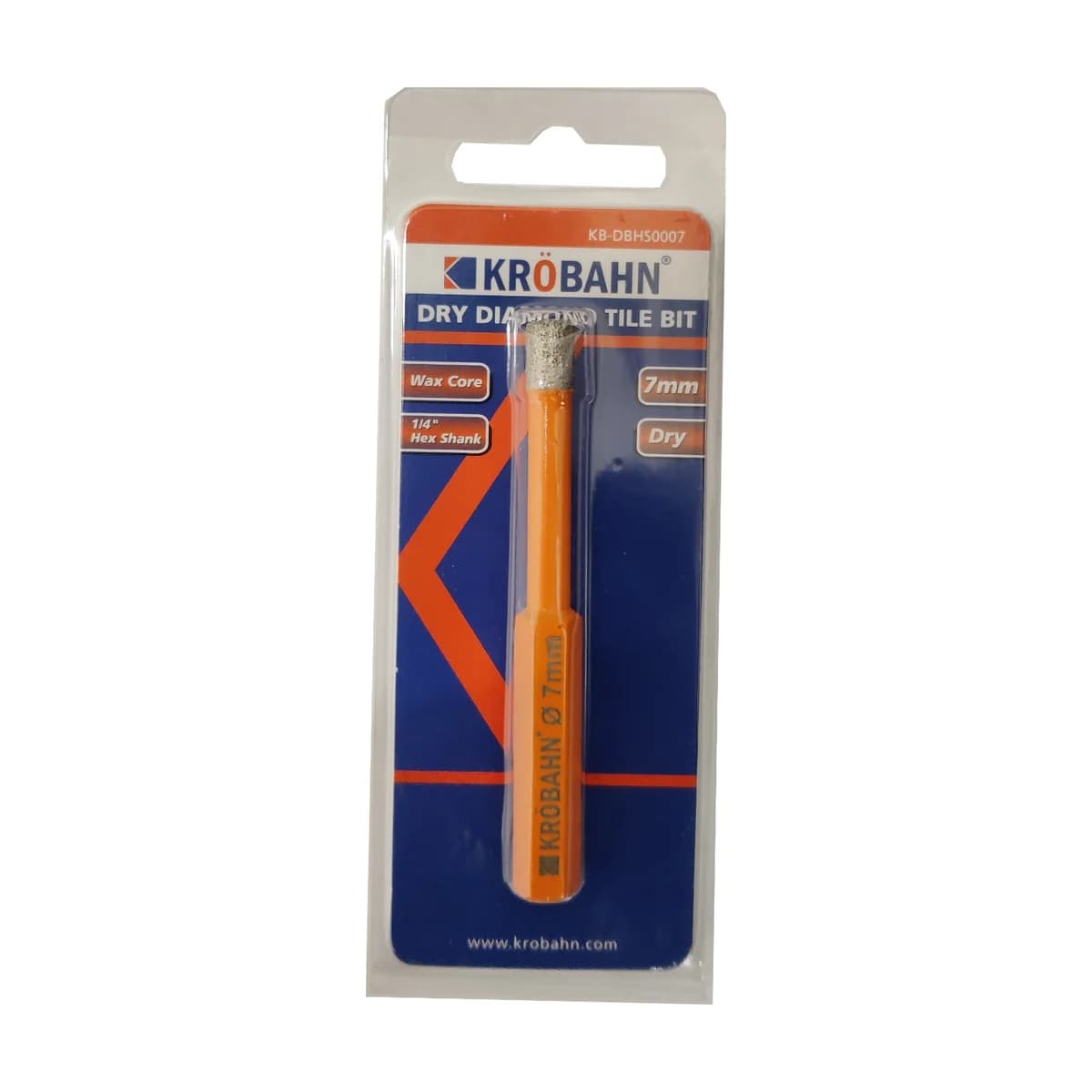 Dry Diamond Tile Bit - 7mm x 80mm
