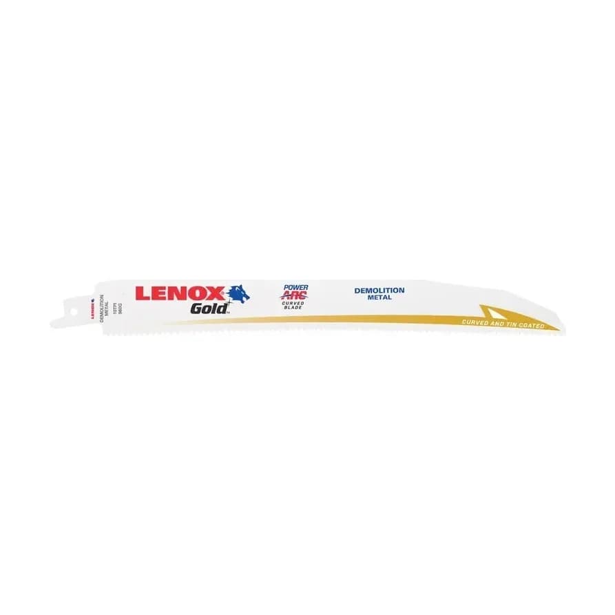 LENOX Gold 9 in. Bi-Metal Reciprocating Saw Blade 10 TPI 5 pk - 21089960GR