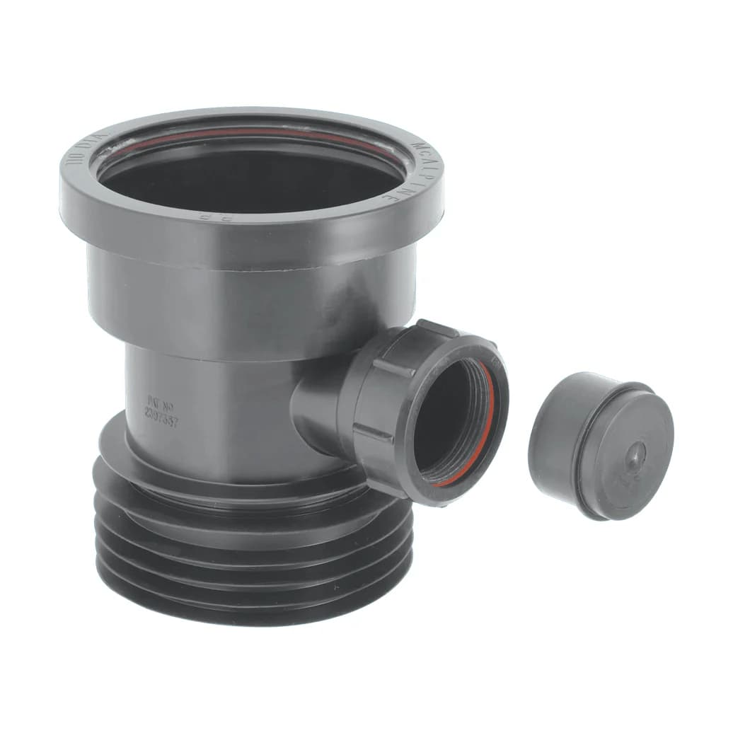 DC1-BL-BO Black Bossed Drain Connector