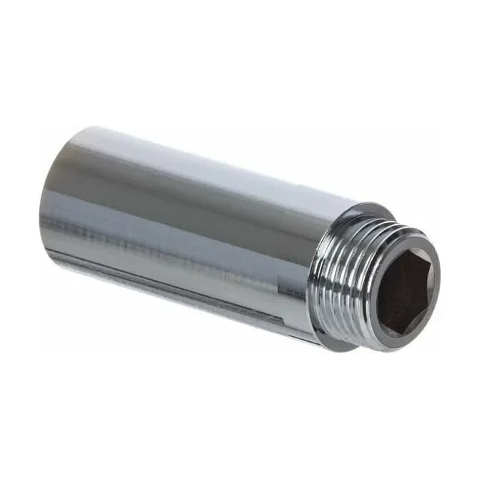 1/2 x 50mm Tap Pipe Thread Extension Female x Male Chrome Brass