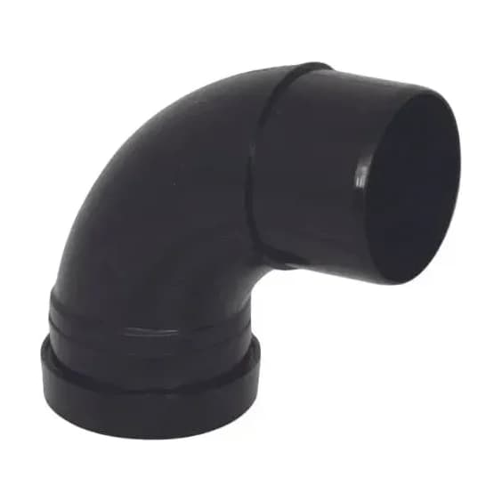 Pushfit 110mm 92° Single Socket Bend (Black & Grey)
