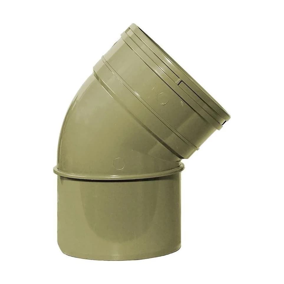 Aquaflow Grey 32mm Waste 45 Solvent Spigot Bend