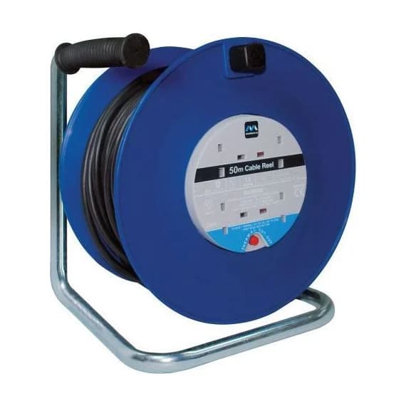 Masterplug HDCC5013/4BL-MP Heavy-Duty Cable Reel 240V 13A 4-Socket 50m
