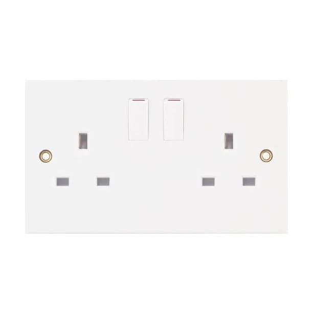 LG9098 2 Gang 13 Amp Socket SP – Switched