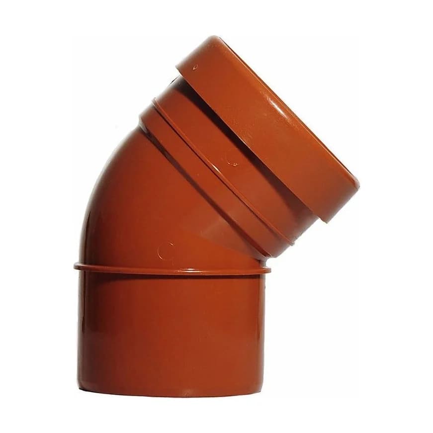 Underground Soil Pipe 110mm 45° Bend Single Socket\/Spigot