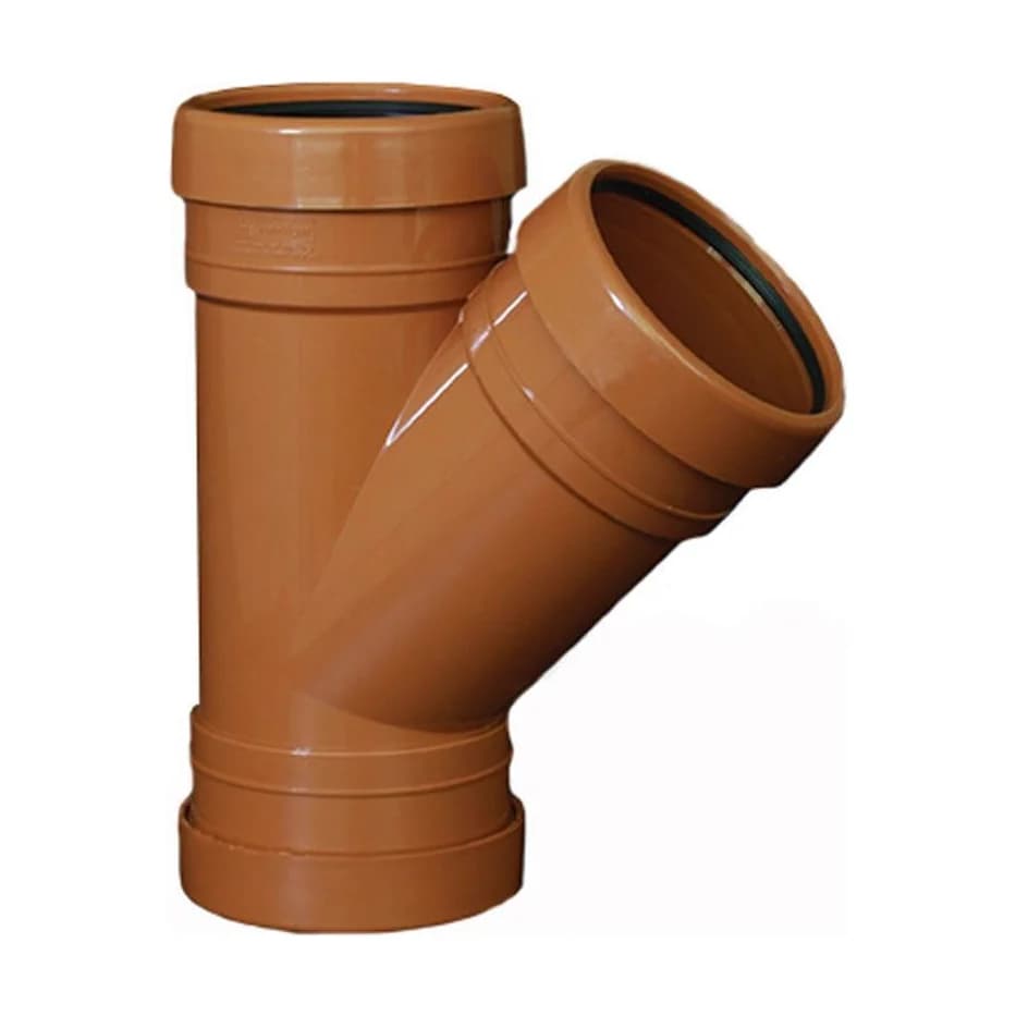 Underground Soil Pipe 110mm Branch 135° Triple Socket