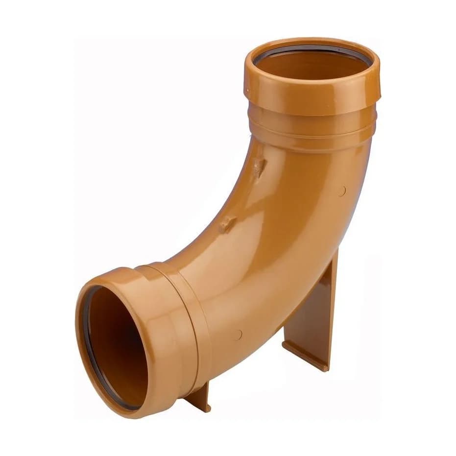 Underground Soil Pipe 110mm Rest Bend 87.5° Double Socket