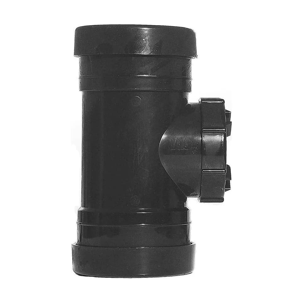 Aquaflow 110mm Push Fit Soil Access Pipe Black