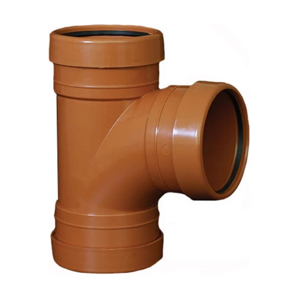 Underground Soil Pipe 110mm Branch 87.5° Triple Socket